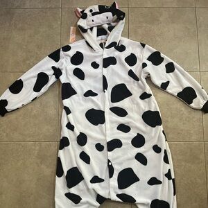 Adult Unisex Cow One-Piece Costume Cosplay Hooded Pajamas Sleepwear onesie M